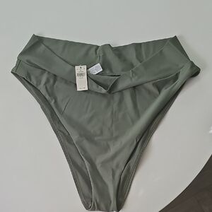 NWT Aerie High-Waisted Olive Bikini Bottom